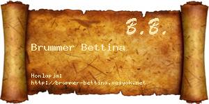 Brummer Bettina névjegykártya